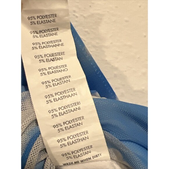 90s Y2K Sky Clouds Print Sheer Mesh Mini Skirt Grunge Rave‎ Hippie Retro Size 2 - Picture 7 of 11